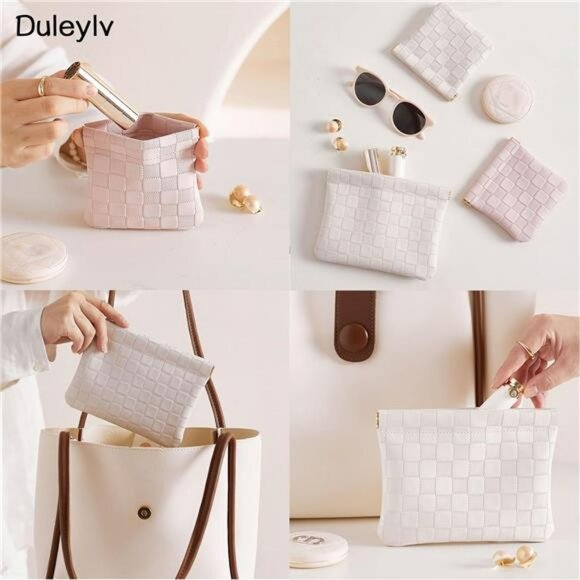 Small makeup bag set waterproof mini cosmetic pouch travel organizer coin purse - Picture 6 of 7